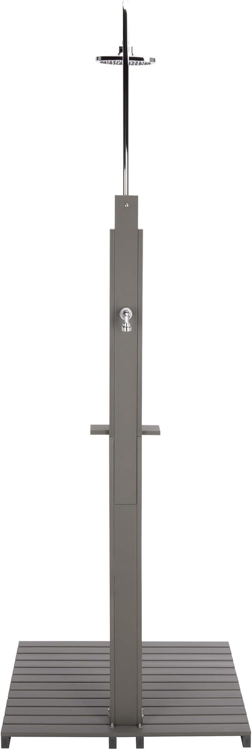 SEI Furniture - Shower Outdoor Furniture - Transitional Light Grey & Silver - Ideal for Patio, Garden (OD8901)