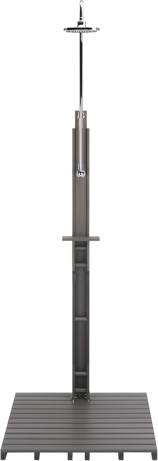 SEI Furniture - Shower Outdoor Furniture - Transitional Light Grey & Silver - Ideal for Patio, Garden (OD8901)