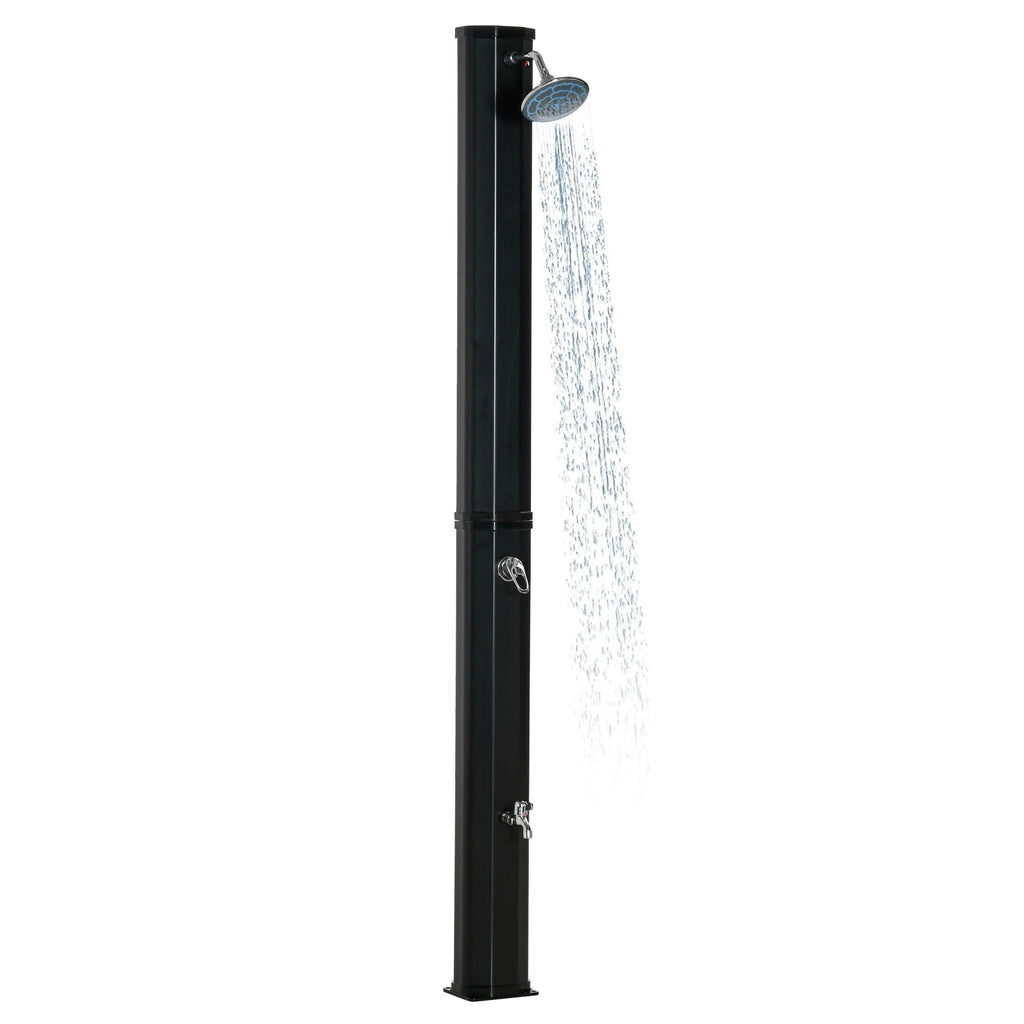 Outdoor Shower Kit Portable Wood Outdoor Garden Pool Shower with Chassis Board for Outdoor Backyard Poolside Beach Pool Spa,Wood