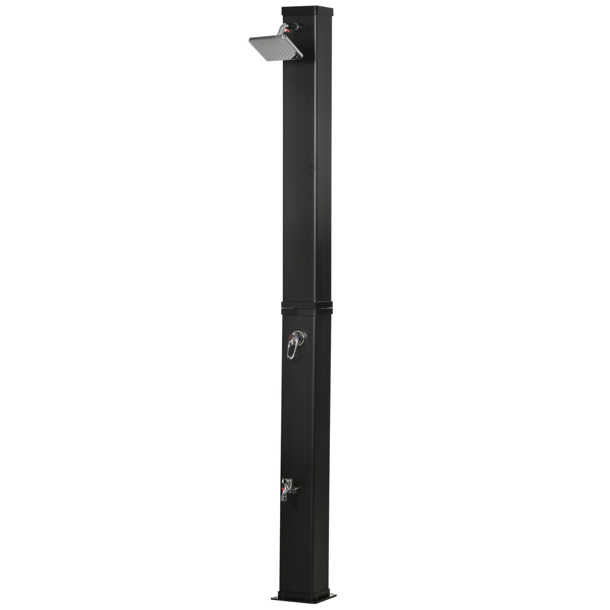 Outdoor Shower Kit Portable Wood Outdoor Garden Pool Shower with Chassis Board for Outdoor Backyard Poolside Beach Pool Spa,Wood