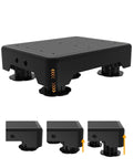 Adjustable Step Stool for Adults, Noctilucent Bed Step Stools, 660 LBS Capacity Non-Slip Safety Step Platform Indoor and Outdoor for Seniors and Kids, Wide Step Stools Elderly Assistance at Night