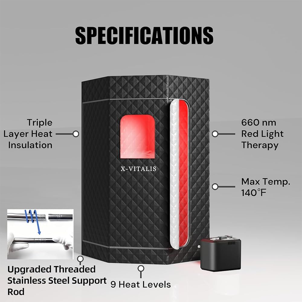 Portable Steam Sauna Tent for Home 3L Infrared Sauna for Indoor, Outdoor, Gym, Spa