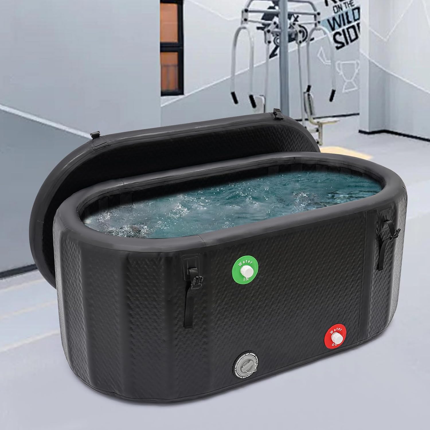 Ice Bath Tub for Athletes- 72.65 Gallons Ice Tub, Inflatable Ice Bath Barrel for Indoor Outdoor, 51"x27"x21" Ice Plunge Tub for Recovery & Cold Water Therapy