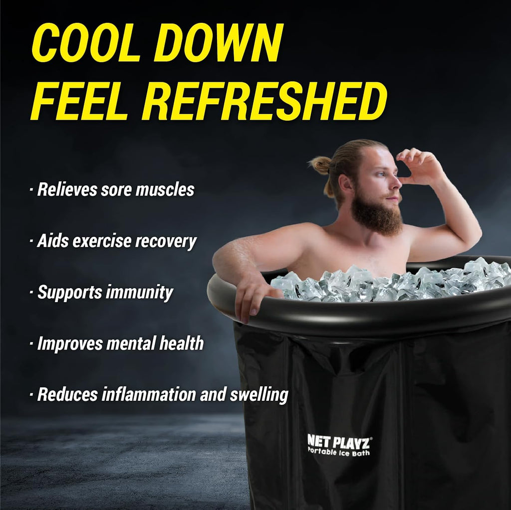 Ice Code Bath Pod for Athletes Optimal Recovery | Plunge Pod at Home Ice Plunge Tub Ice Cold Pod Icebath Icepod, Portable