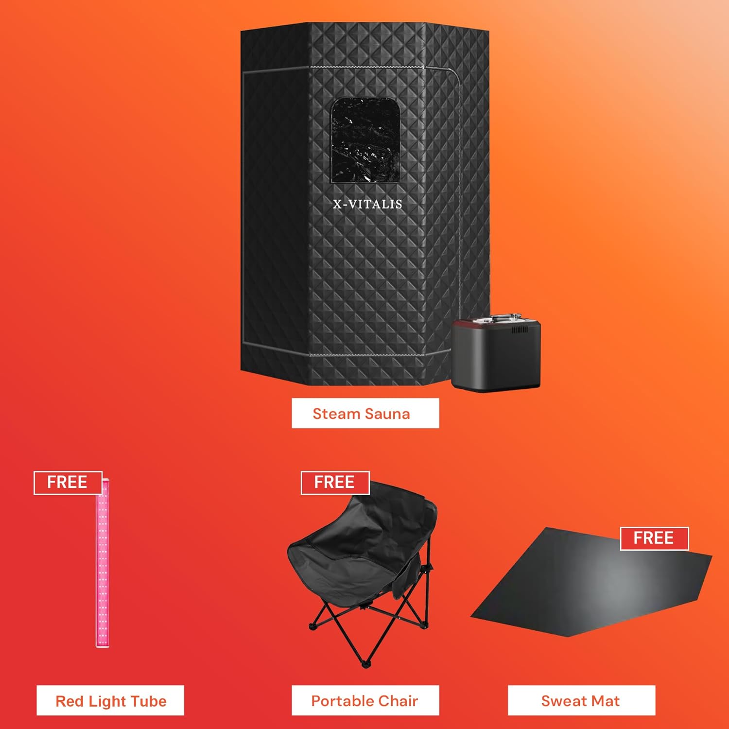 Portable Steam Sauna Tent for Home 3L Infrared Sauna for Indoor, Outdoor, Gym, Spa