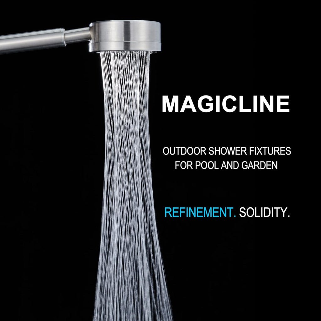 Shower Faucet -Shower System，Shower Faucets Sets Complete - Outdoor Shower Kit/Outdoor Shower Enclosure/Outdoor Shower Fixtures W/ SS304 Shower Head with Handheld High Pressure, Brushed Nickel