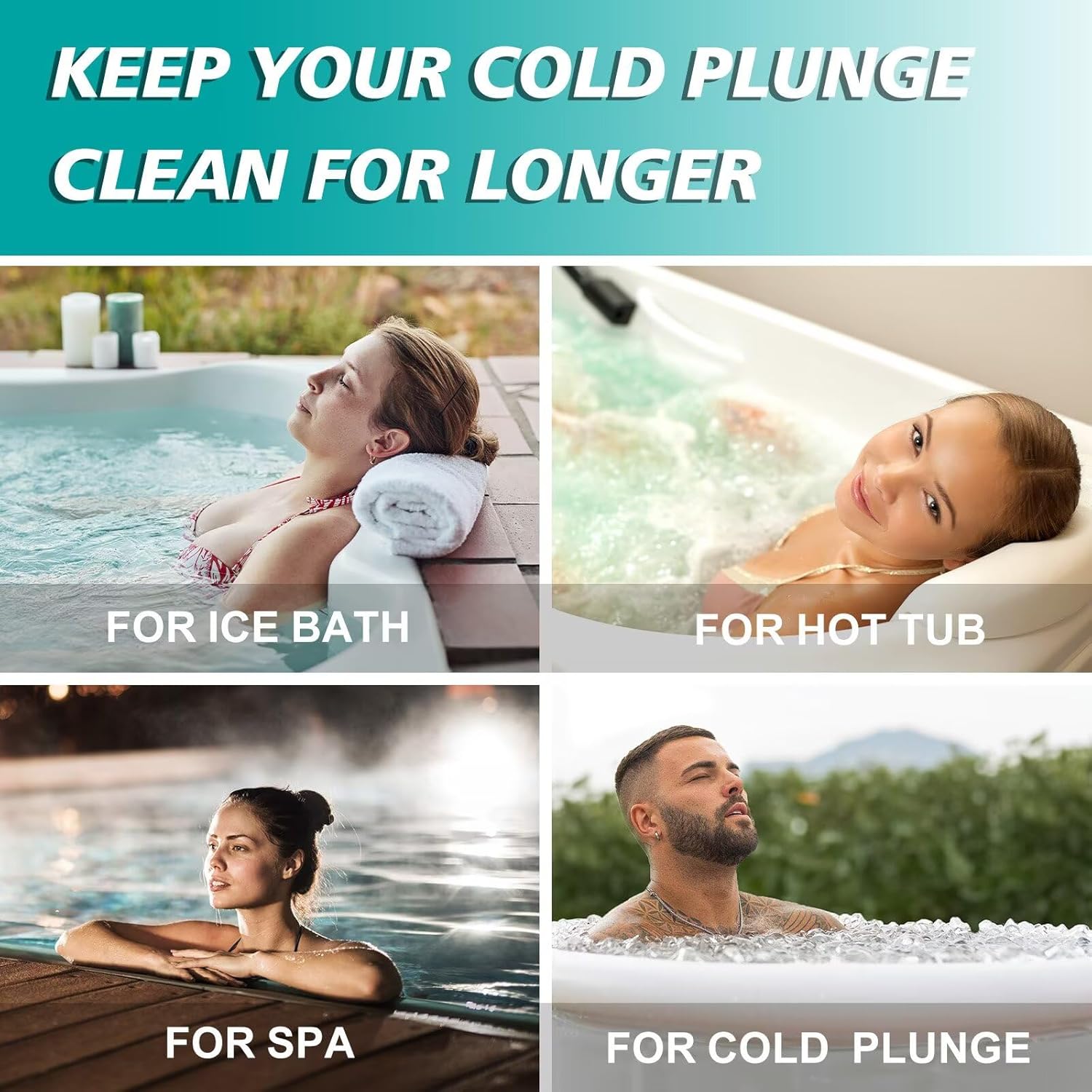 Water Ozone Generator for for Cold Plunge with Timer, 1000mg/H Ozone Bubbler Keep spa Pool Clean,Ozone Generator for Water Portable Ozonator Tub Accessories