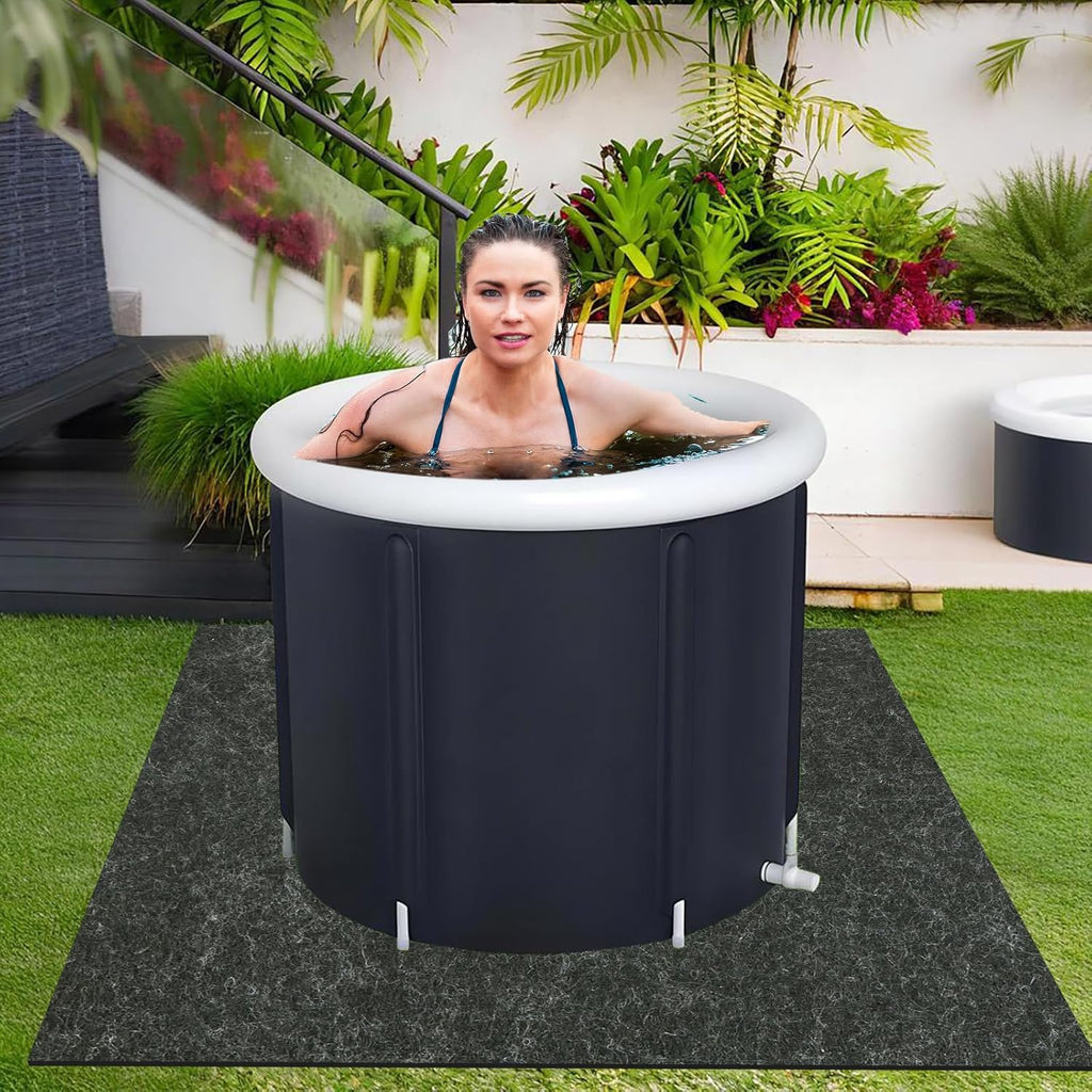 Ice Bath Mat, 50 x 70inch Cold Plunge Mat for Ice Bath Tub, Ice Bath Accessories Cold Punge Floor Mat for Ice Bath Tub Cold Plunge Accessories