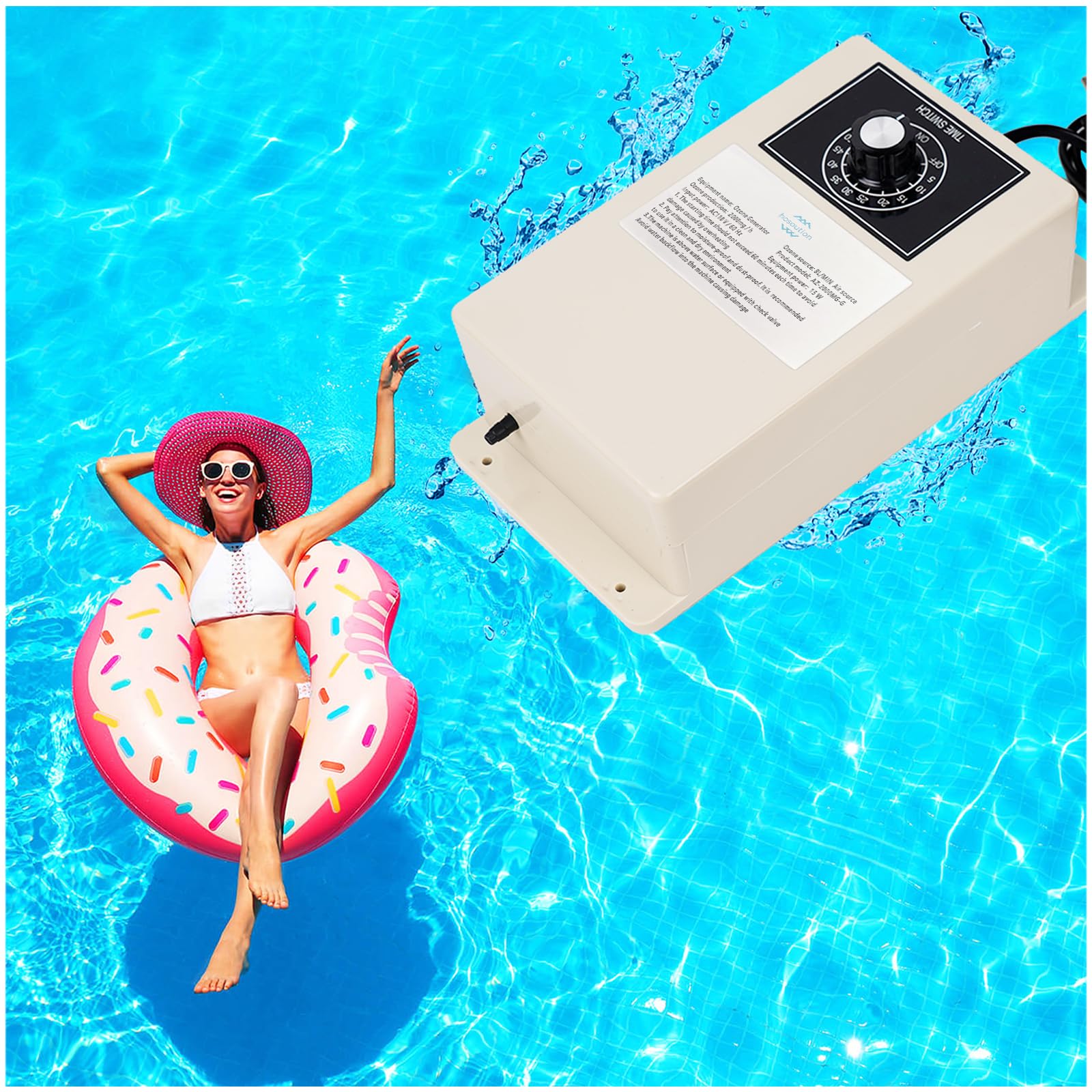 1000mg/H Ozone Generator, Ozone Generator Water Keep Cold Plunge Clean for Longer, Cold Plunge Filter, Ozone Bubbler for Produce, Ozone Generator for Cold Plunge, Ice Bath, Hot Tub, Spa