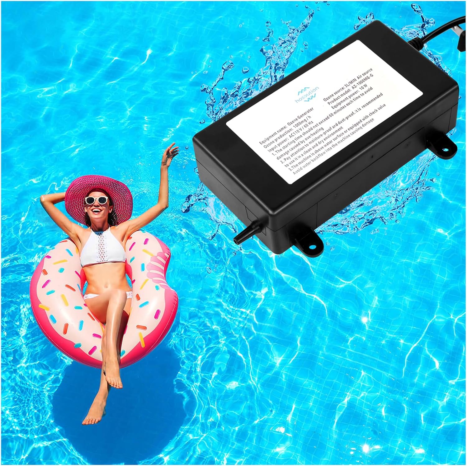 1000mg/H Ozone Generator, Ozone Generator Water Keep Cold Plunge Clean for Longer, Cold Plunge Filter, Ozone Bubbler for Produce, Ozone Generator for Cold Plunge, Ice Bath, Hot Tub, Spa