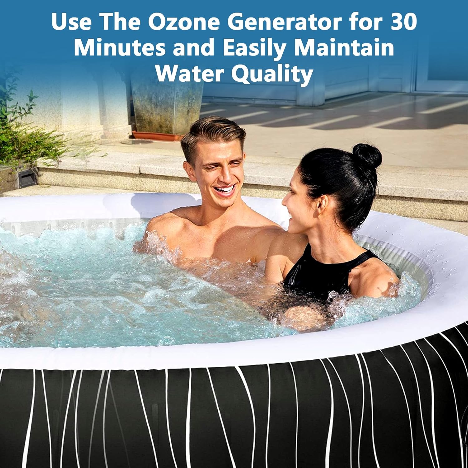 1000mg/H Ozone Generator, Ozone Generator Water Keep Cold Plunge Clean for Longer, Cold Plunge Filter, Ozone Bubbler for Produce, Ozone Generator for Cold Plunge, Ice Bath, Hot Tub, Spa