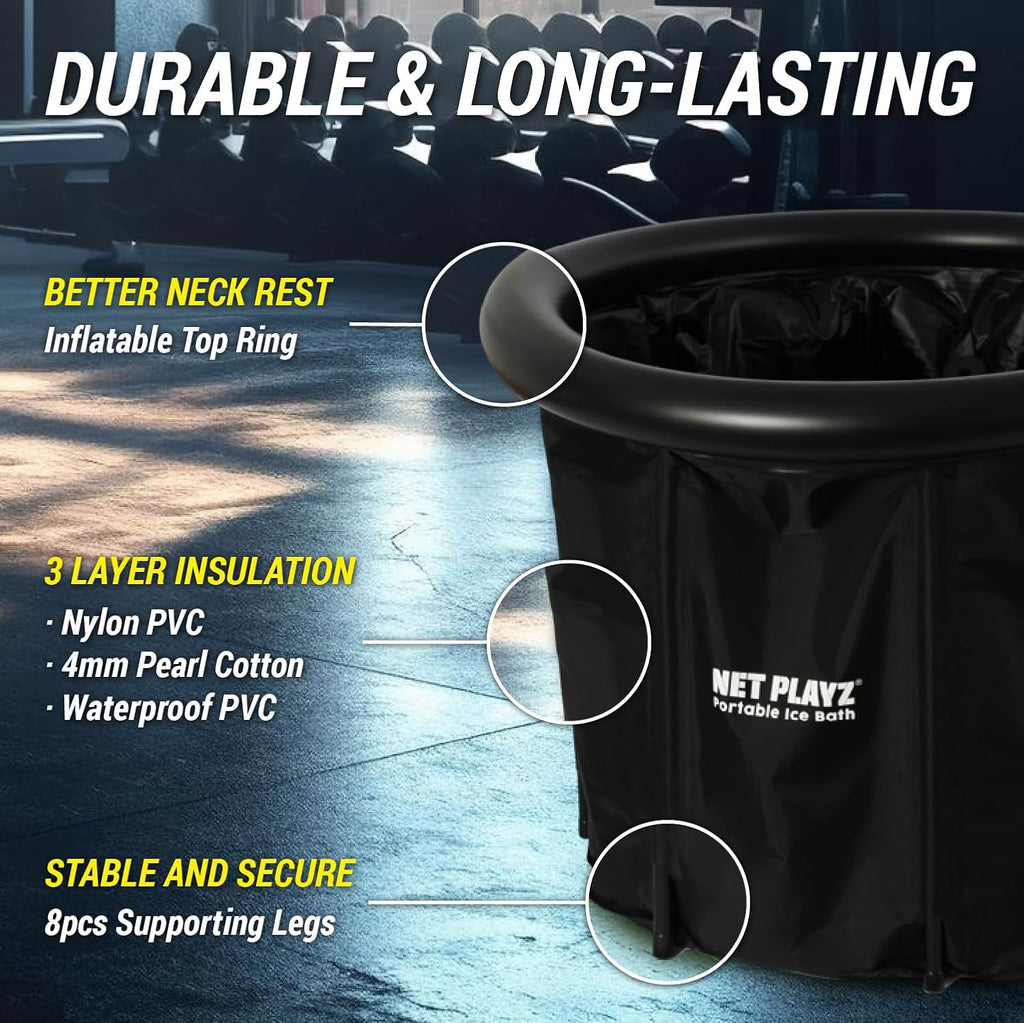 Ice Code Bath Pod for Athletes Optimal Recovery | Plunge Pod at Home Ice Plunge Tub Ice Cold Pod Icebath Icepod, Portable