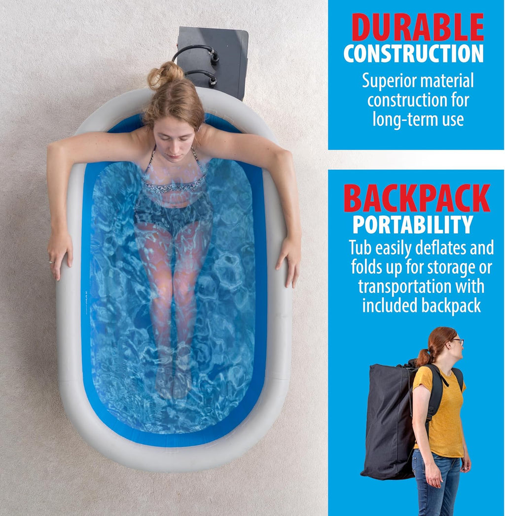 Polar Revive Glacier Ice Bathtub with Chiller. 1 HP Chiller with Tub Included (Gray, 1 HP)